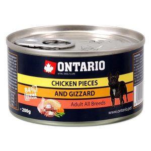 ONTARIO pierś z kurczaka z żołądkami 200g puszka dla psa (214-2002) sklep akwarystyczny śląsk