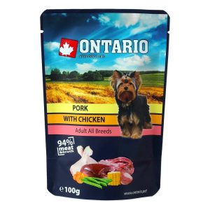 ONTARIO  saszetka  wieprzowina z  Kurczakiem     w rosole  100g (214-3062) sklep akwarystyczny śląsk
