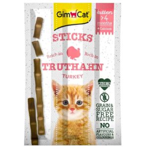 GimCat Sticks Kitten - kiełbaski indyk i wapno 3 sztuki sklep akwarystyczny śląsk